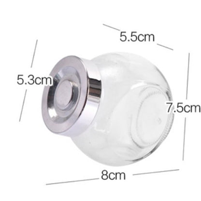 Glass Jar With Silver Lid Set