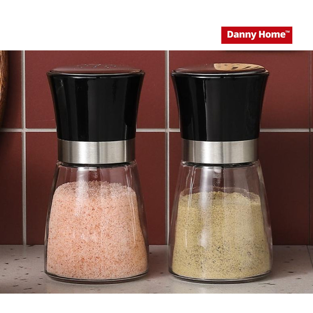 Danny Home 1-Piece Stainless Lid Salt & Pepper Glass Shaker 170ml