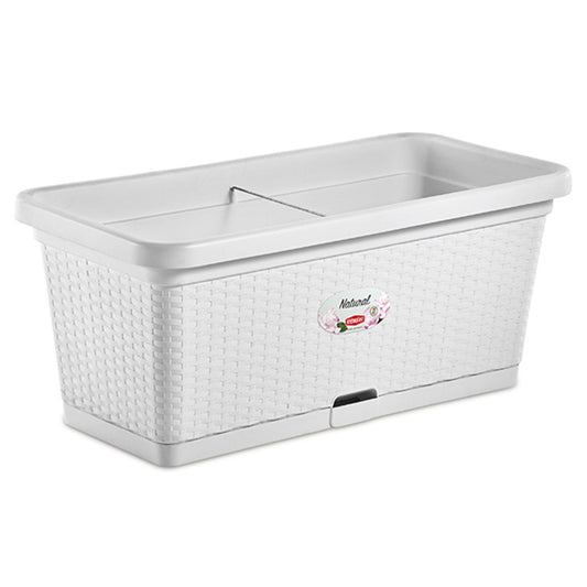 Stefanplast Natural flower box 80cm White