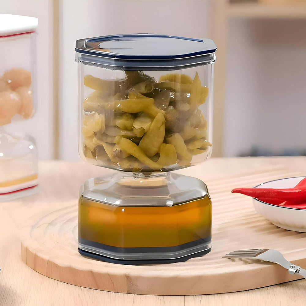 Olive & Pickle Plastic Jar Strainer with Spoon