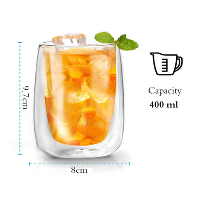 200ml 2-Pcs Danny Home Double Walled Cappuccino Glasses Set