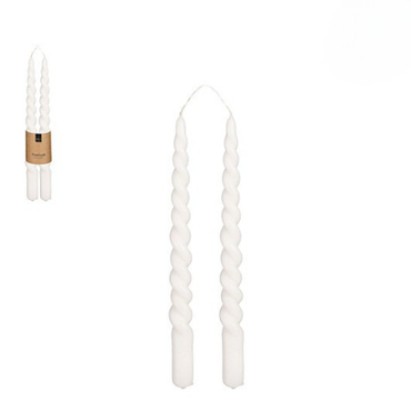 Set of 2 Tall Twisted Candles