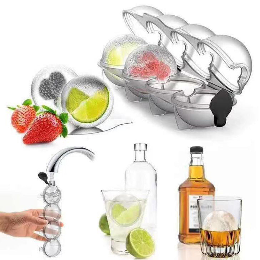 4 Large Ice Ball Maker Cube