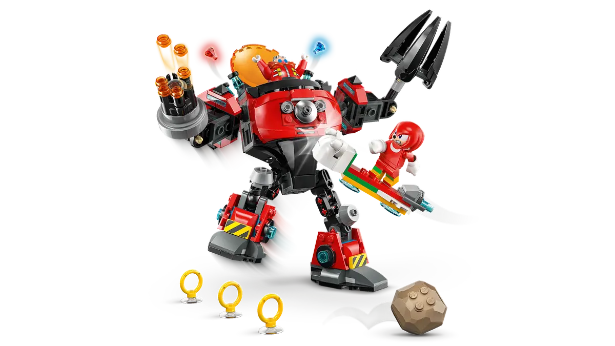 Lego Knuckles vs. Dr. Eggman Egg Crusher Mech (77005)