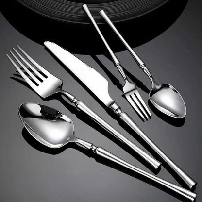 PROUD 5-Pieces Brilliant Stainless Steel 304 Silverware Tableware Cutlery Set ( 666 )