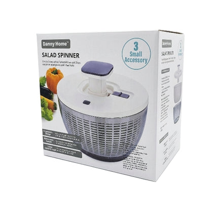 Danny Home One-Handed Easy Press Large Vegetable Dryer Salad Spinner Mixer 26cm