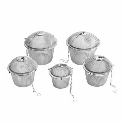 Stainless Steel Tea Strainer With Chain Handle