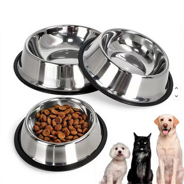 26cm Non-Slip Stainless Steel Dog Bowls