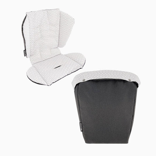 Twistshake Stroller Seat Liner + Foot Muff Black