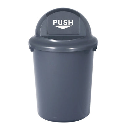 60/100-Liter Kitchen Trash Can with Push Lid, Plastic Tall Swing Top Garbage Can
