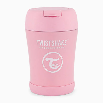 Twistshake Insulated Food Container 350ml Pastel Pink