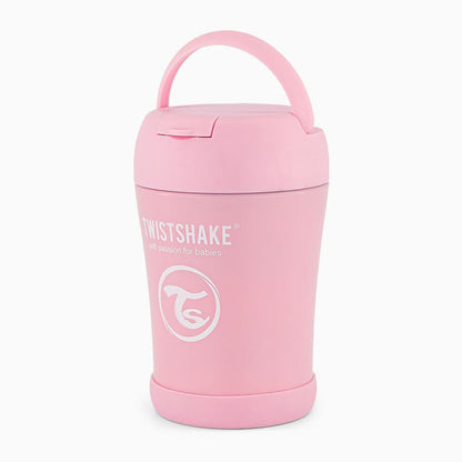 Twistshake Insulated Food Container 350ml Pastel Pink