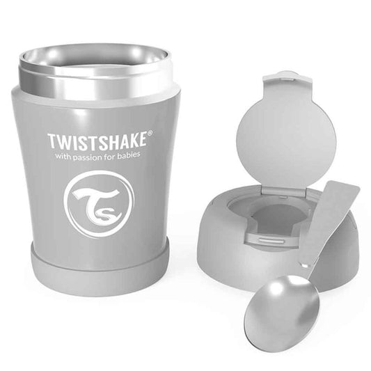 Twistshake Insulated Food Container 350ml Pastel Grey