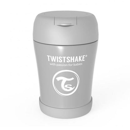 Twistshake Insulated Food Container 350ml Pastel Grey