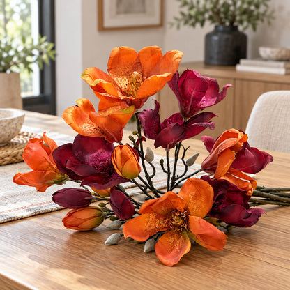 Migros Decorative Glitter Magnolia Flower Branch – 70 cm