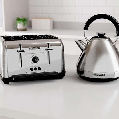 Venture Pyramid Kettle – Brushed Stainless -1.5L by Morphy Richards