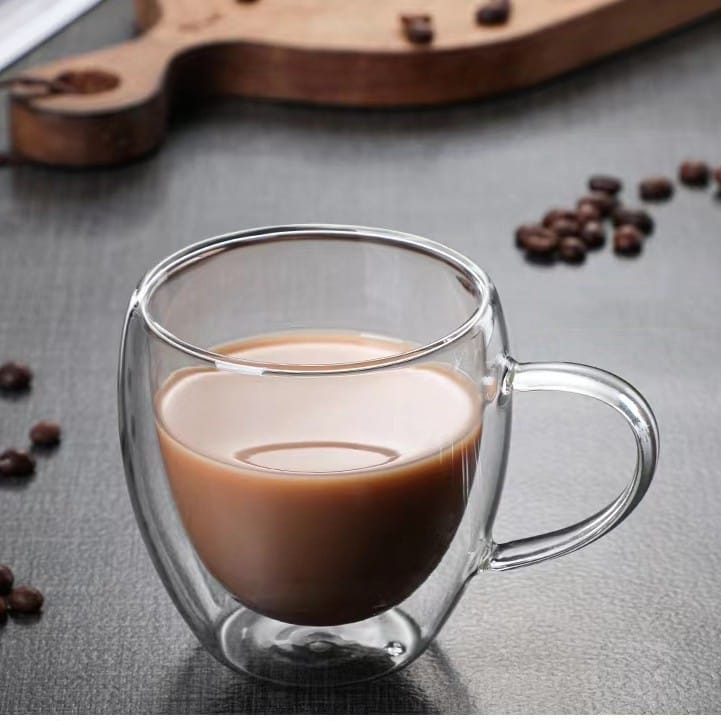 150ml Double Glass Cup With Handle ( FR-14 )