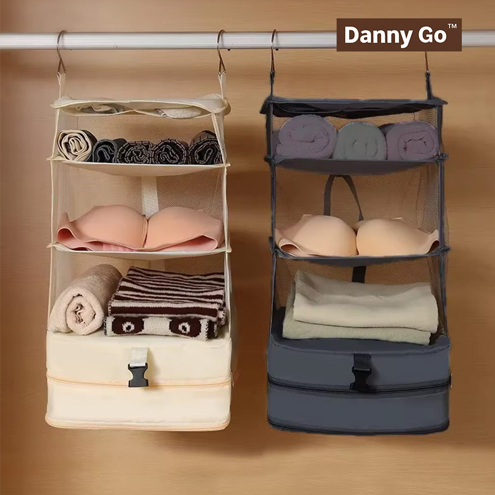 Danny Go Portable Hanging Travel Shelves Organizer