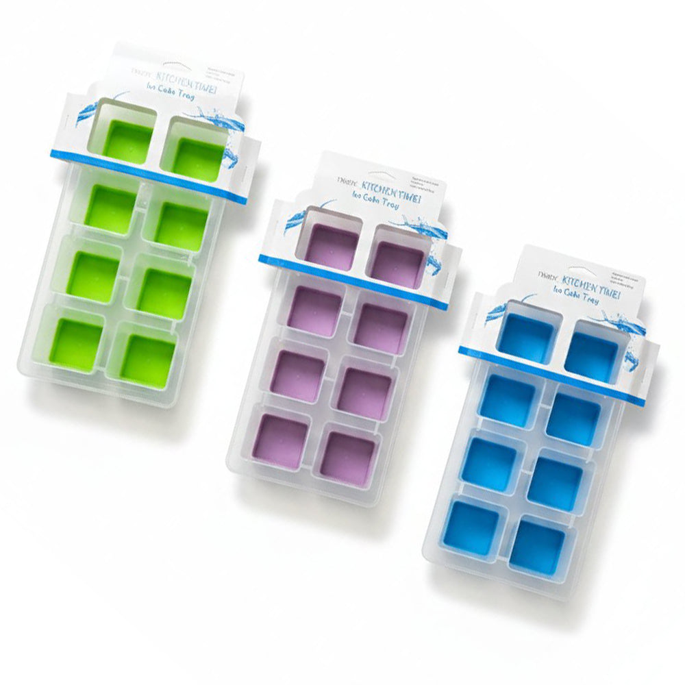 Ice Cube Tray with Silicone Bottom (8 Grid) #2248