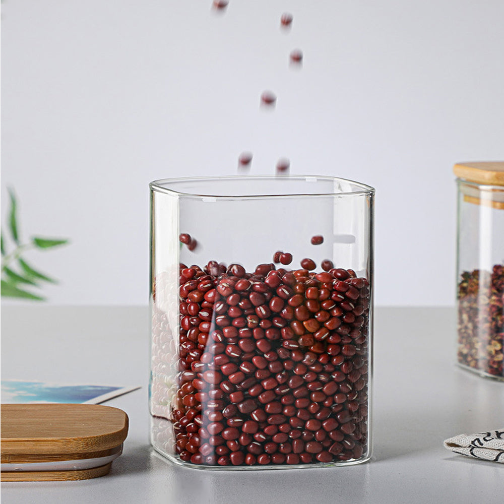 Glass Food Storage Jar With Bamboo Lid 220-ml