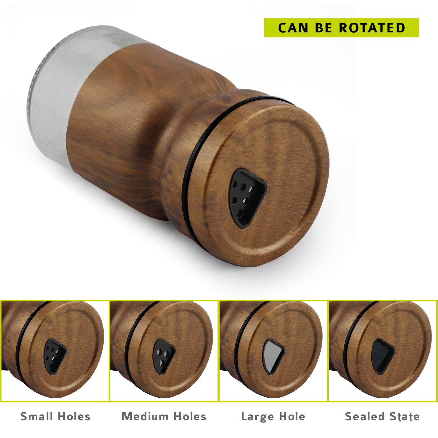 2-Pieces Glass Salt & Pepper Jar High Quality Metal Lid 130ml