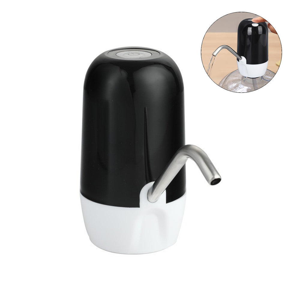 4W 1200mAh DC-5V High Power Water Pump Dispenser With 304 Stainless Steel Hose MX-808 (L16 x W6.5 x H14)cm – Black