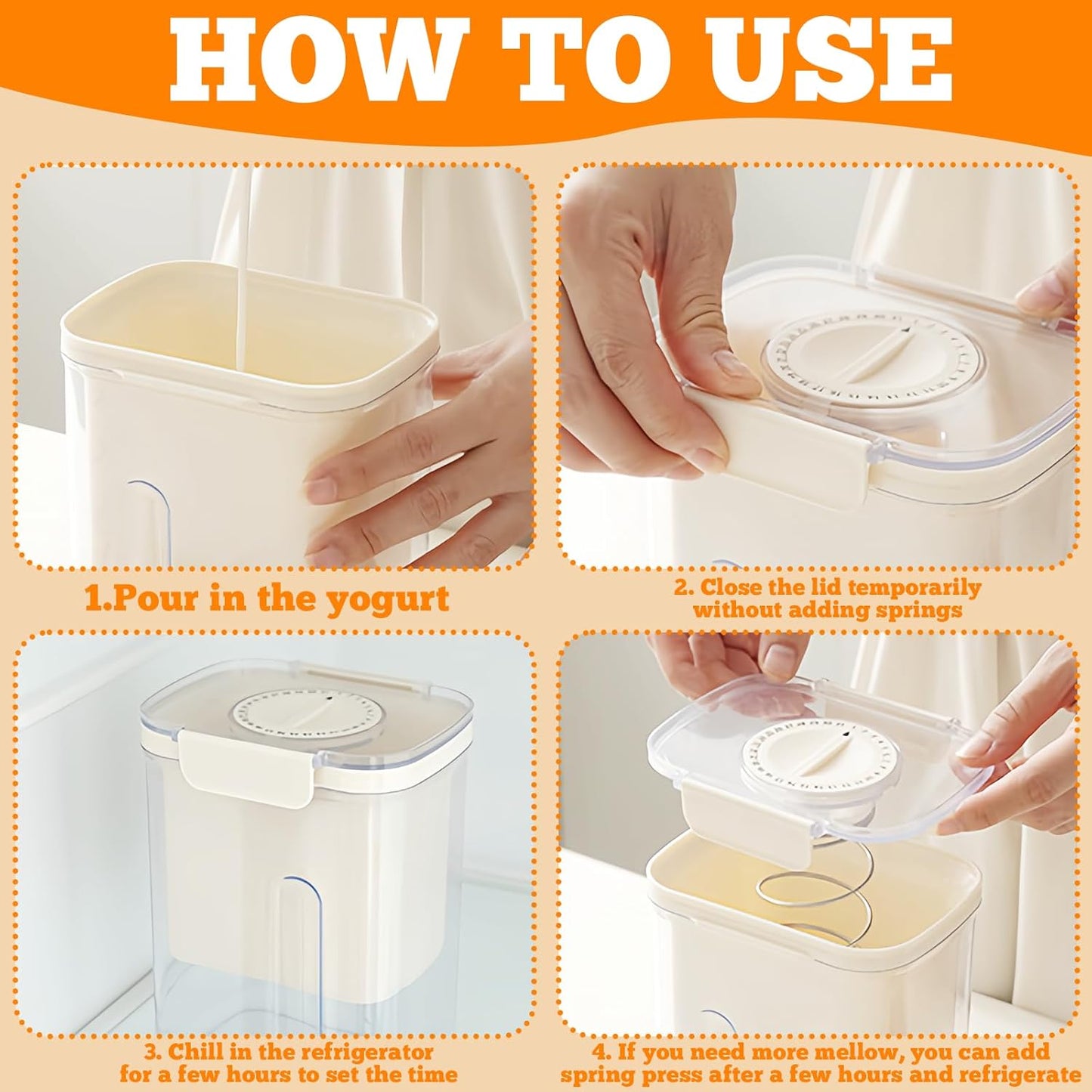 Labneh & Greek Yogurt Maker with Fine Mesh Bag and Lid