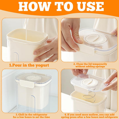 Labneh & Greek Yogurt Maker with Fine Mesh Bag and Lid