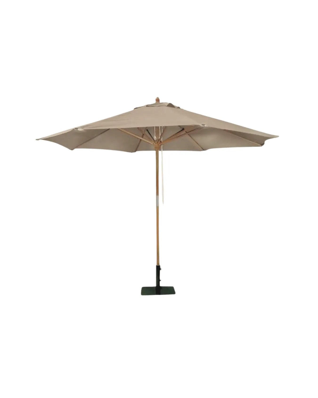Wooden Parasol Taupe Color 3x3m