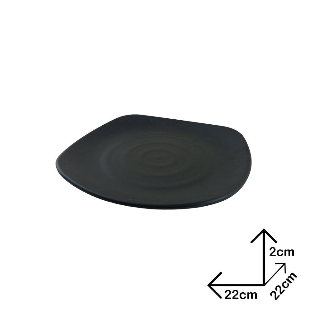 Dinner Plate Black Melamine Dinnerware