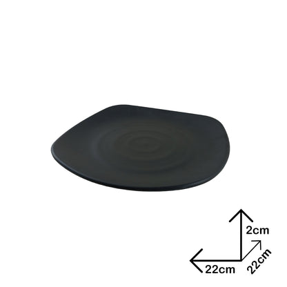 Dinner Plate Black Melamine Dinnerware