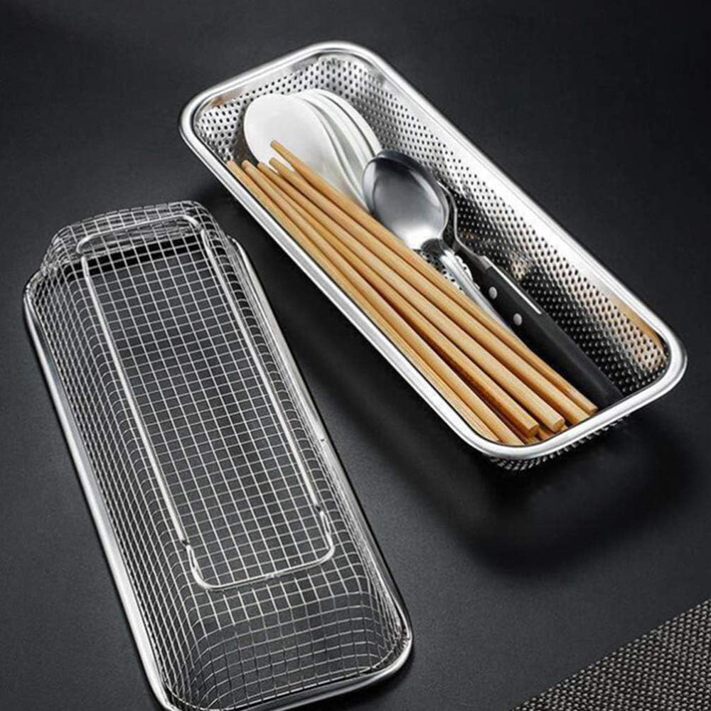 Stainless Steel Kitchen Drain Rack Storage Basket 31x13cm