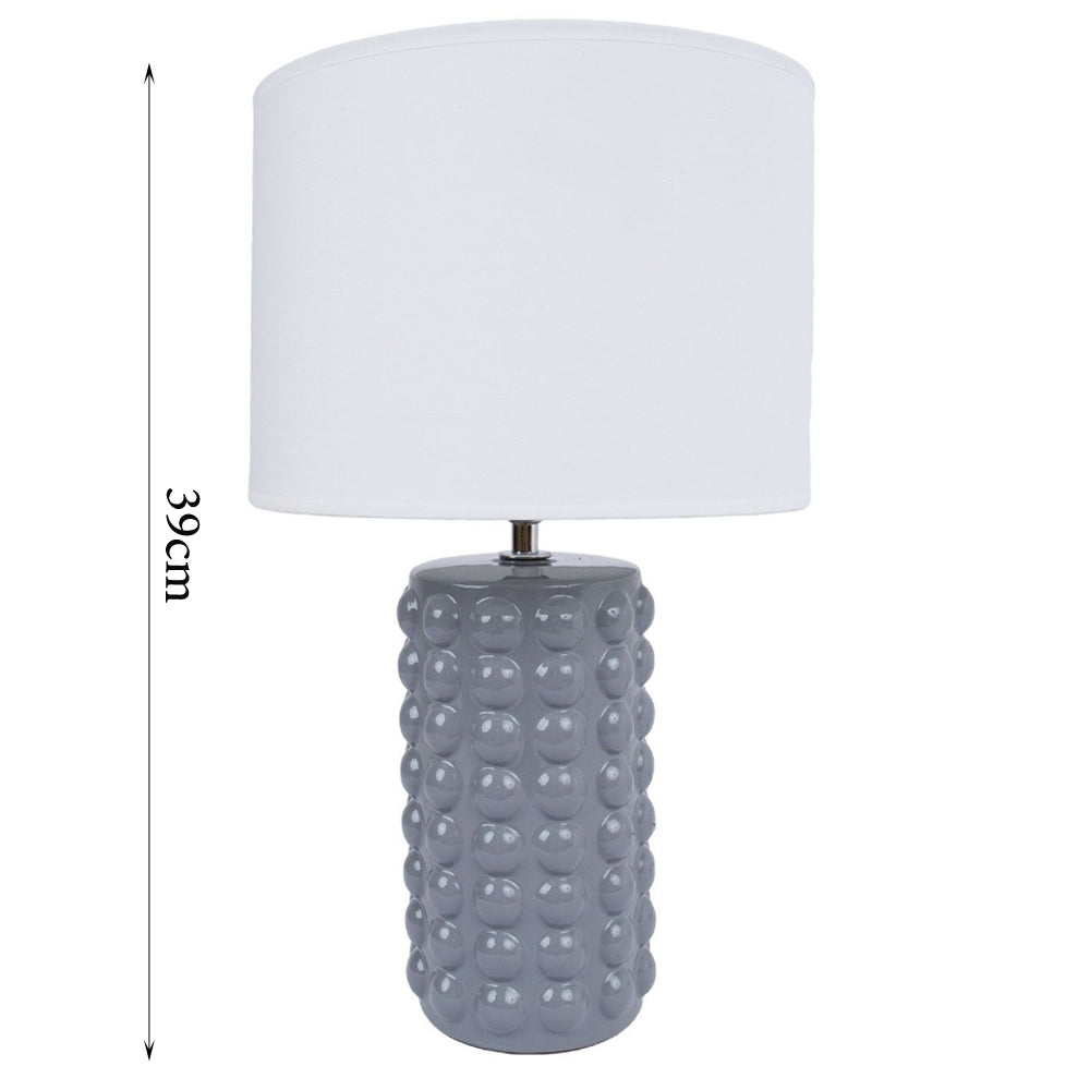 Danny Home Grey Bubble Design Table Lamp 39cm