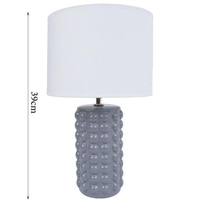 Danny Home Grey Bubble Design Table Lamp 39cm