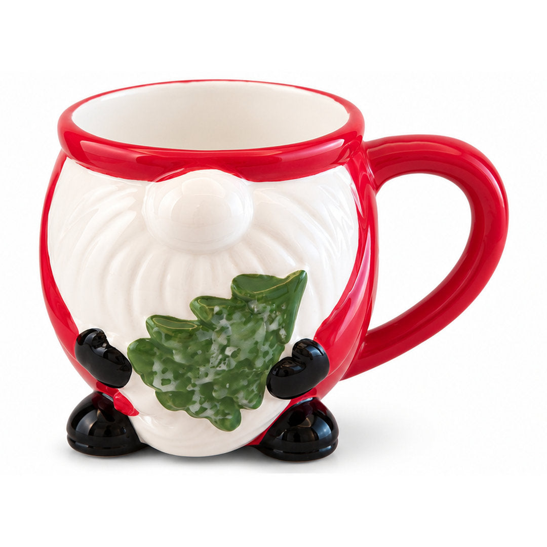 Alpine Lodge Santa Claus Ceramic Christmas Mug – Red & White