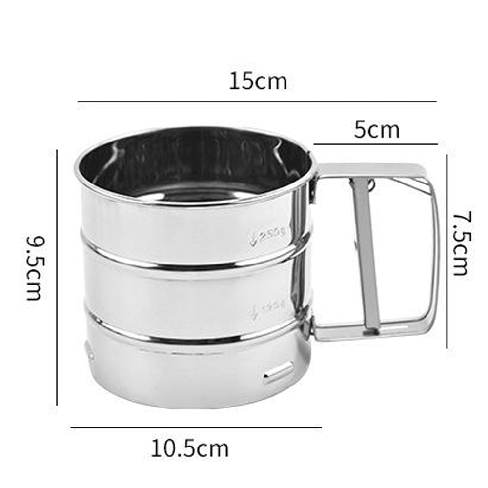 Stainless Steel Baking Flour Sifter Medium 10x10cm