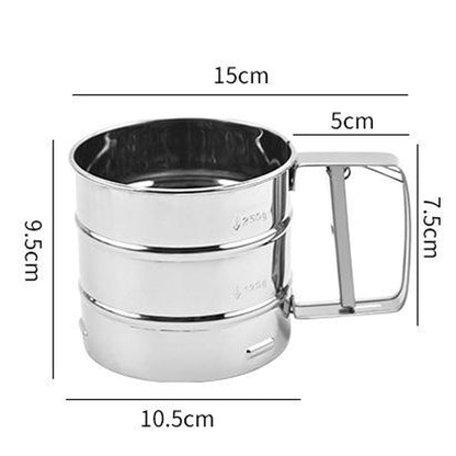 Stainless Steel Baking Flour Sifter Medium 10x10cm