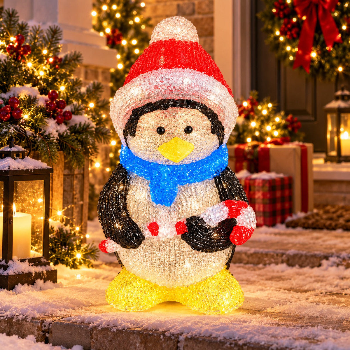 Outdoor LED Penguin Christmas Decoration – 29 cm