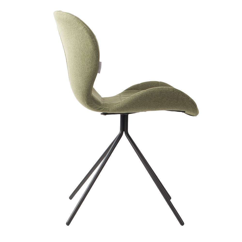 OMG Dining Chair with Black Metal Legs – Modern Upholstered Accent Chair for Dining Room & Office