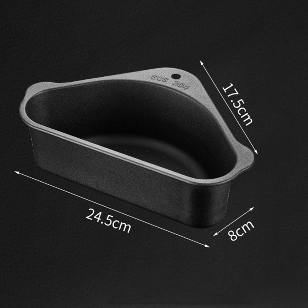 Stainless Steel Triangular Sink Strainer Basket Black