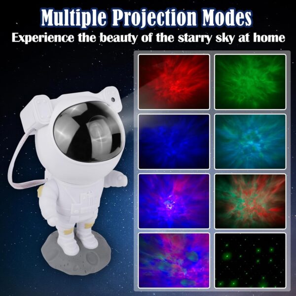 Astronaut Galaxy Star Laser Projector with Remote Control and 360°Adjustable