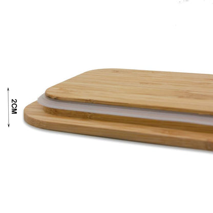 4-Pieces  Plastic Food Storage Containers with Bamboo Lid Set