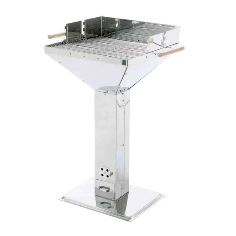 Landmann 806 Grill Ched Square Stainless Steel Pedestal BBQ