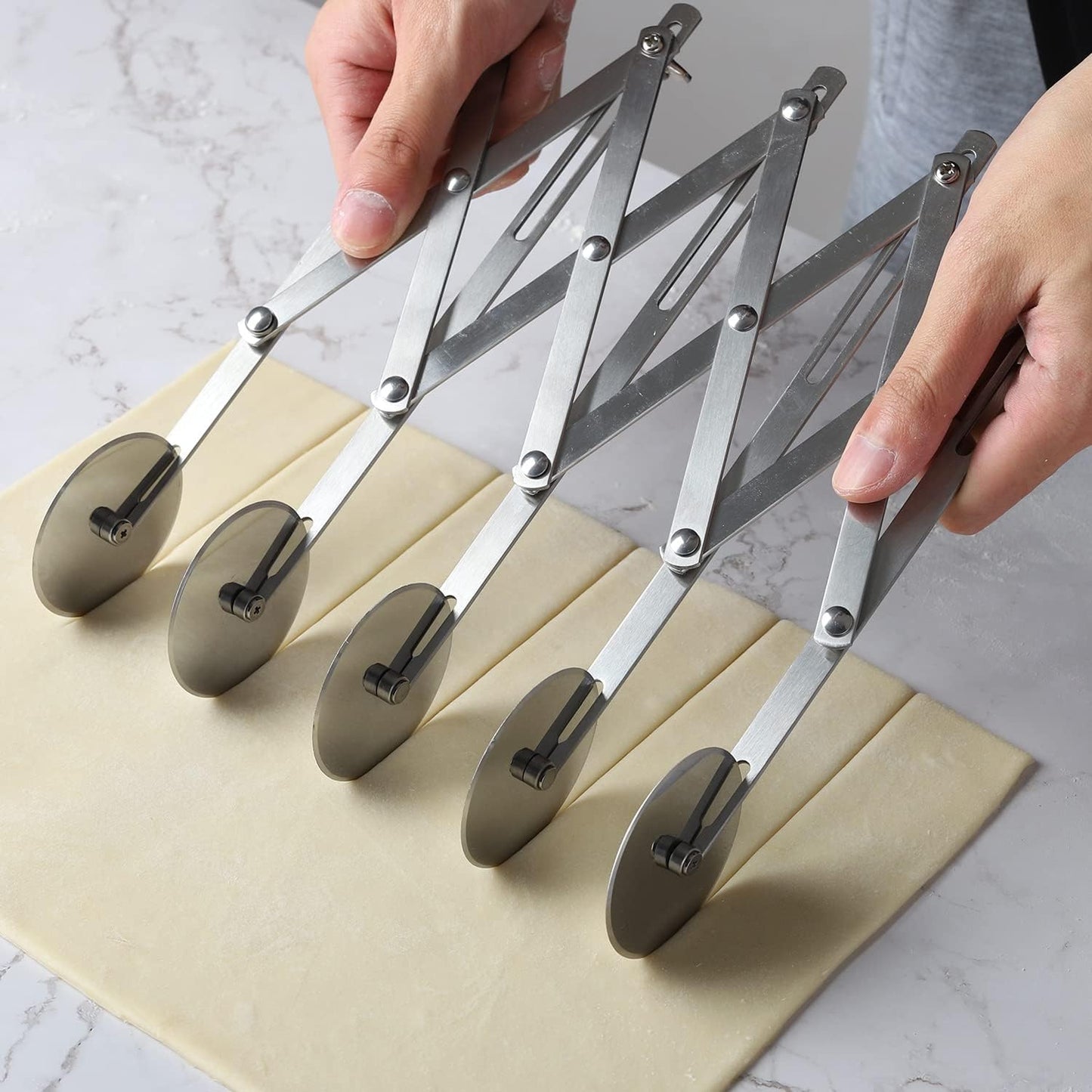 Stainless Steel Expandable Cutter Roller Knife 3/5/7-Wheel