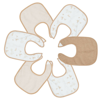 Set of 6 baby bibs - Farm animals