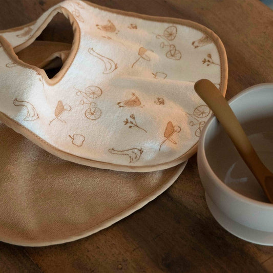 Set of 6 baby bibs - Farm animals