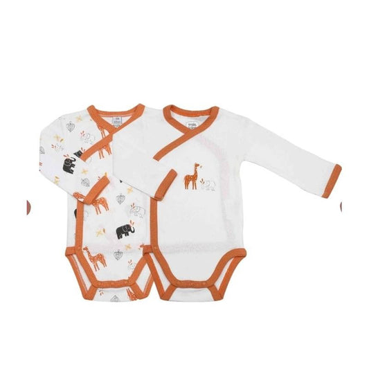 Set of 2 Organic Cotton Baby Bodysuits