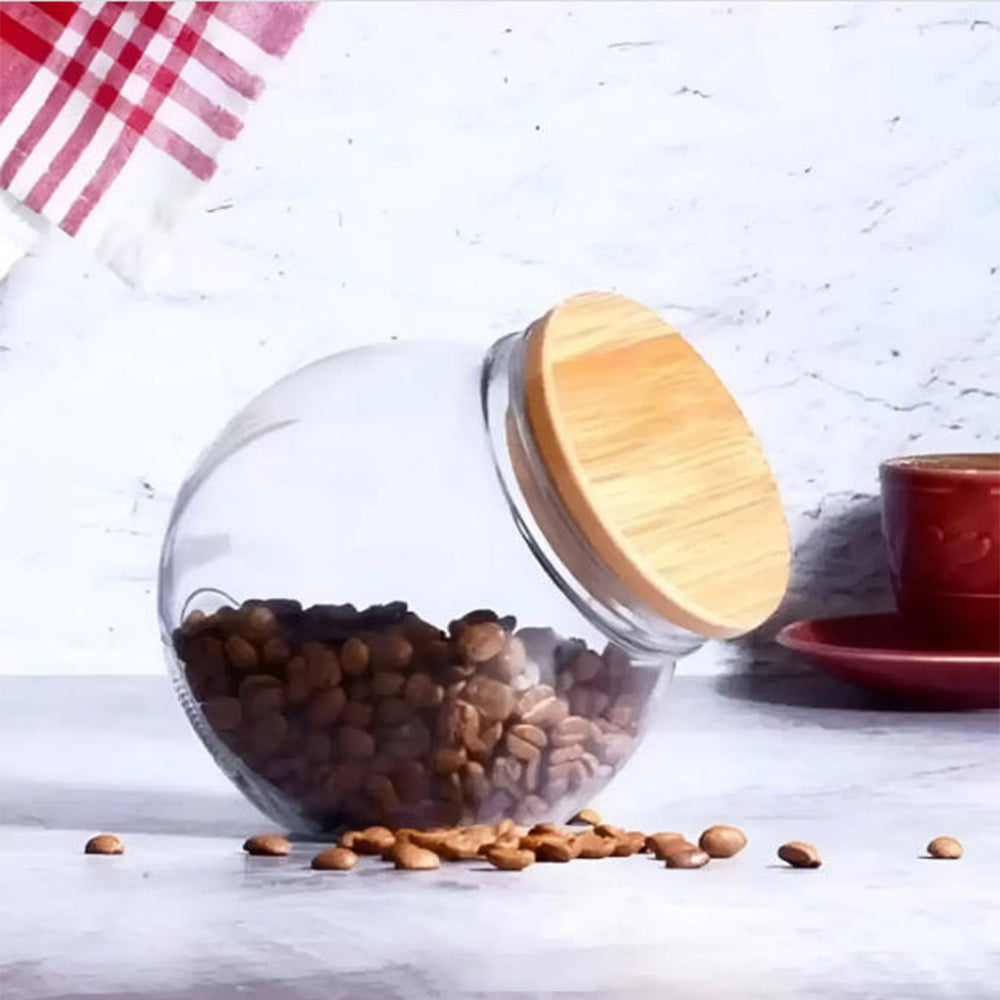 Danny Home Sealed Glass Jar With Bamboo Lid 200-ml