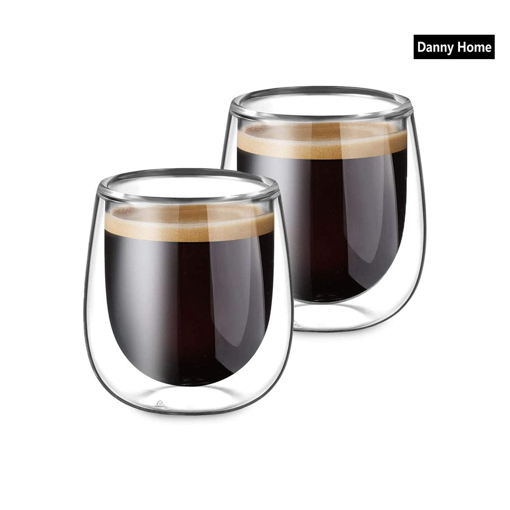 Danny Home 2-Pcs Double Walled Espresso Glasses 80ml