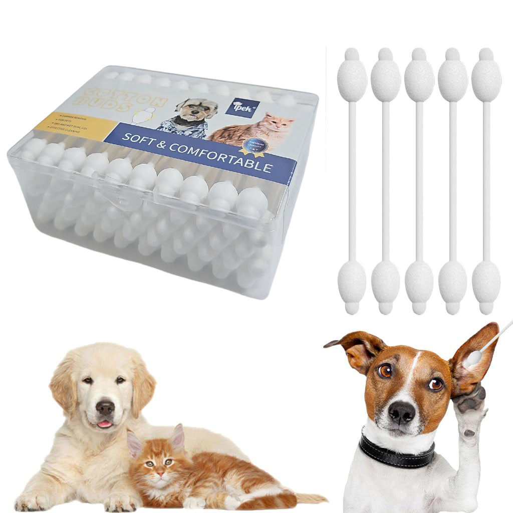 Ipek 55-Pcs Cotton Pet Ear Cleaning Buds 8-cm
